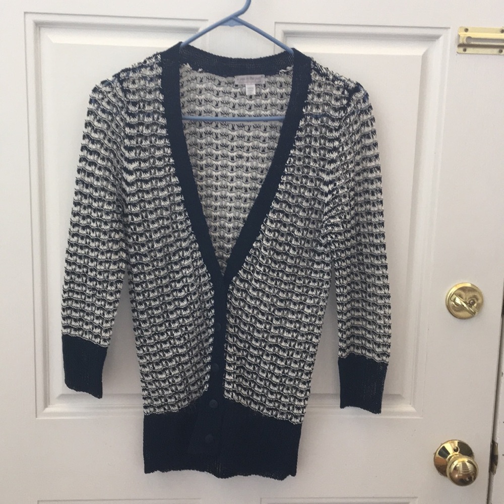 A Pea in the Pod cardigan.